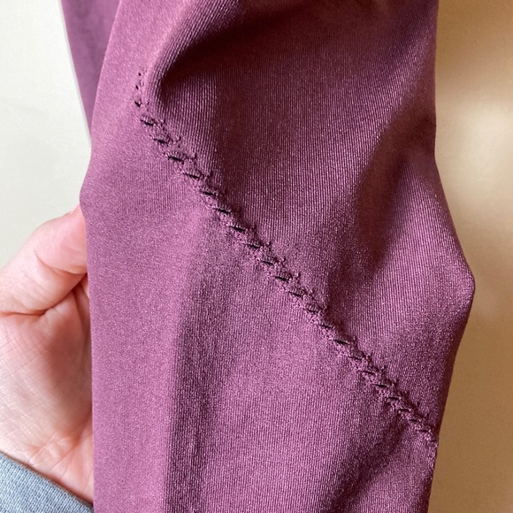 NWOT Joy Lab High-Waisted Seamless 7/8 Leggings Burgundy Red - Picture 7 of 10